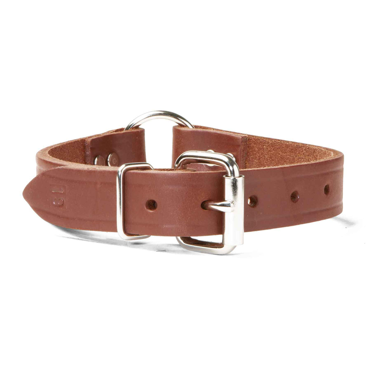 1" Wide Leather Dog Collar With Optional ID Tag