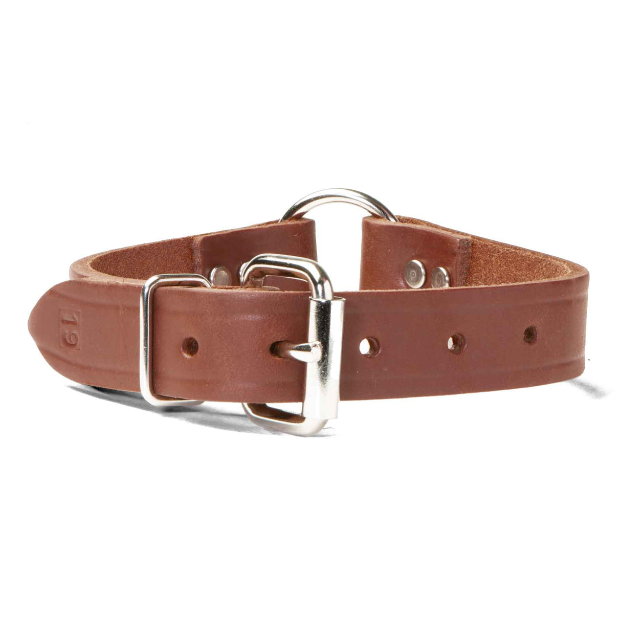 1" Wide Leather Dog Collar With Optional ID Tag