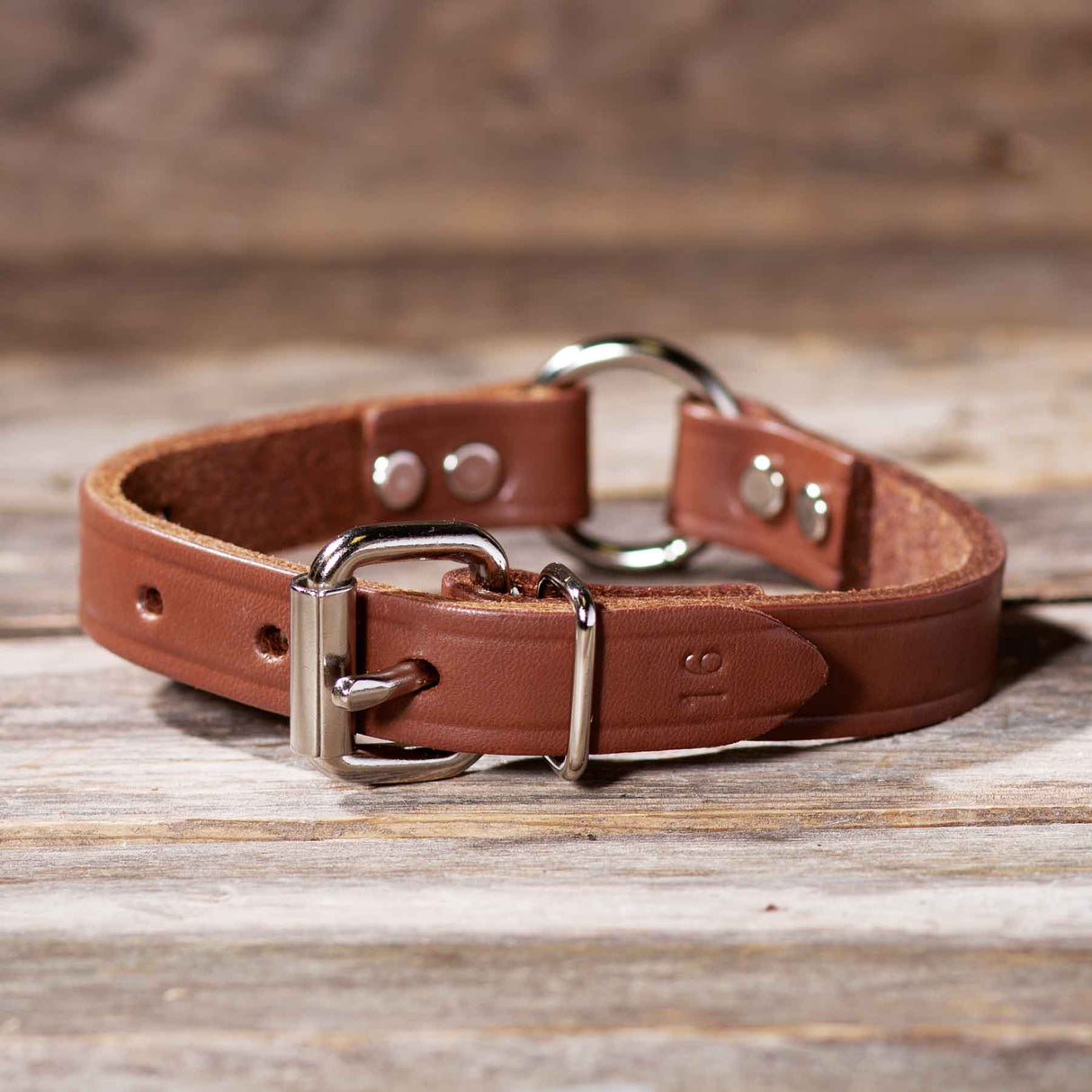 Double Ply 3/4" Wide Leather Dog Collar