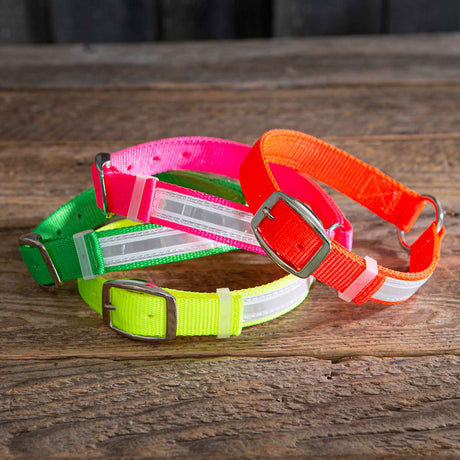 Nite Lite Hi-Viz Nylon Collar Ring-N-Center with Reflexite Strip