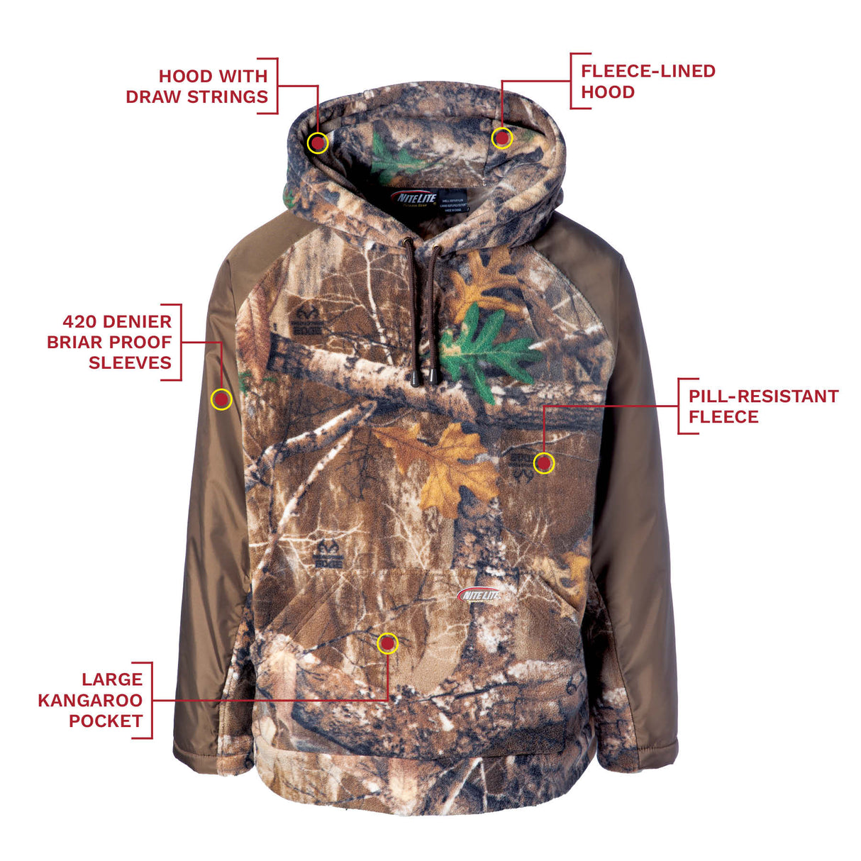 Nite Lite Elite Realtree Camo Hoodie