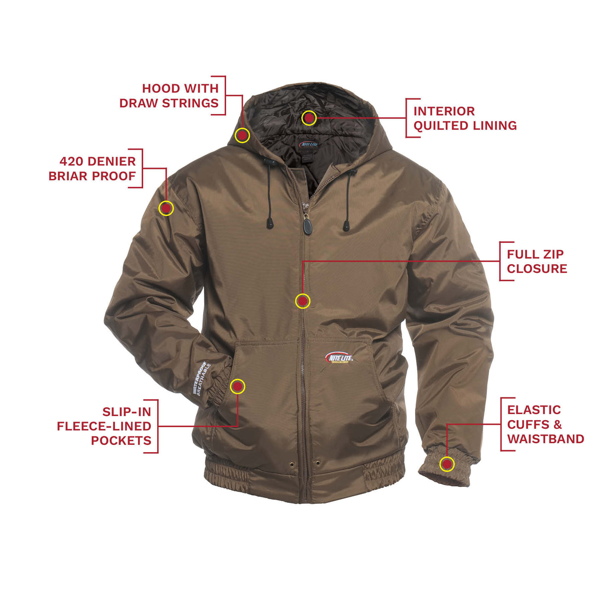 Nite Lite Pro Hooded Briar Proof Brush Jacket