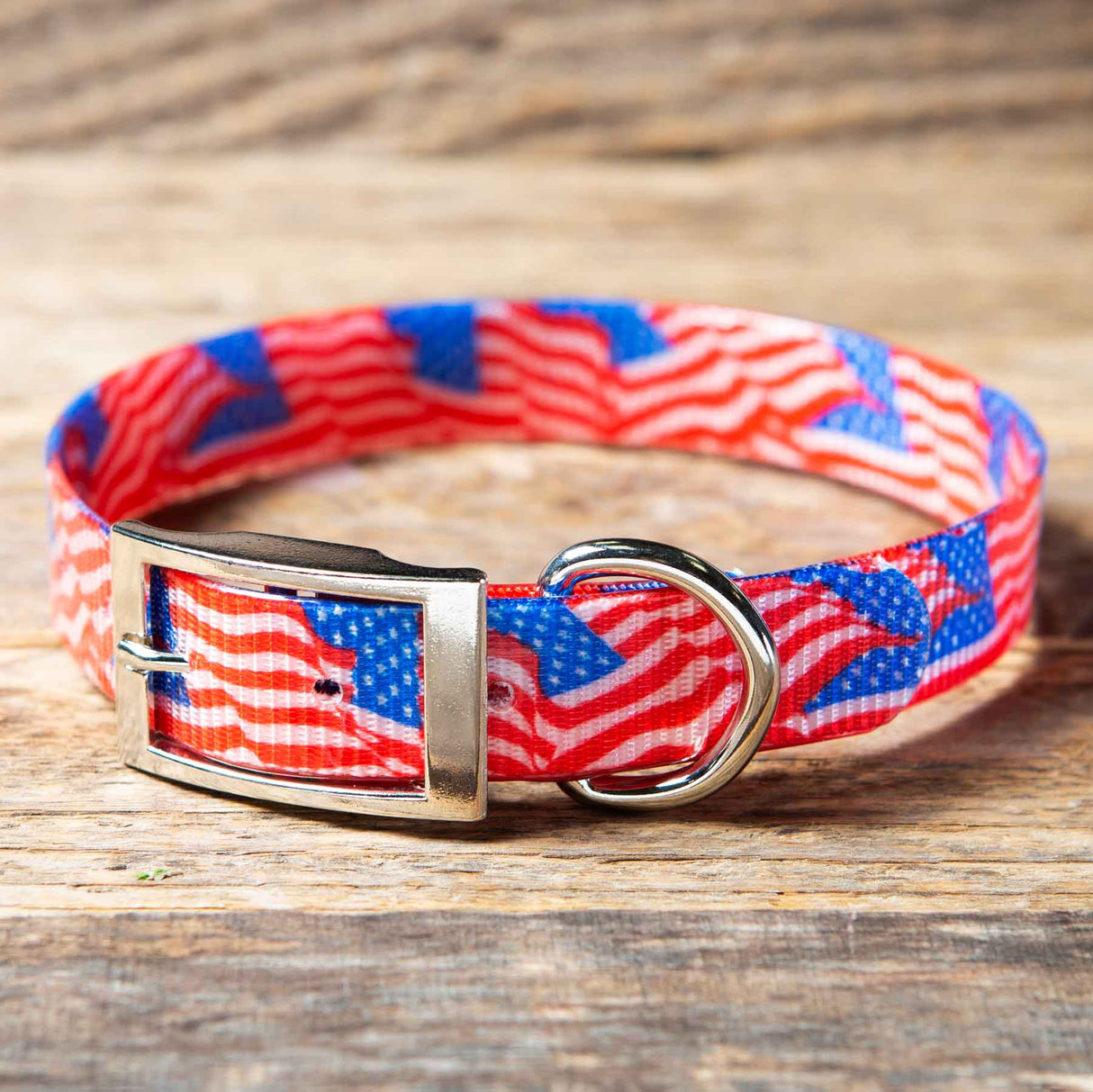 American Flag 1” D-Ring Collar - Huntsmart