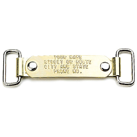 Solid Brass Removable Nameplate for Dog Collar - Huntsmart