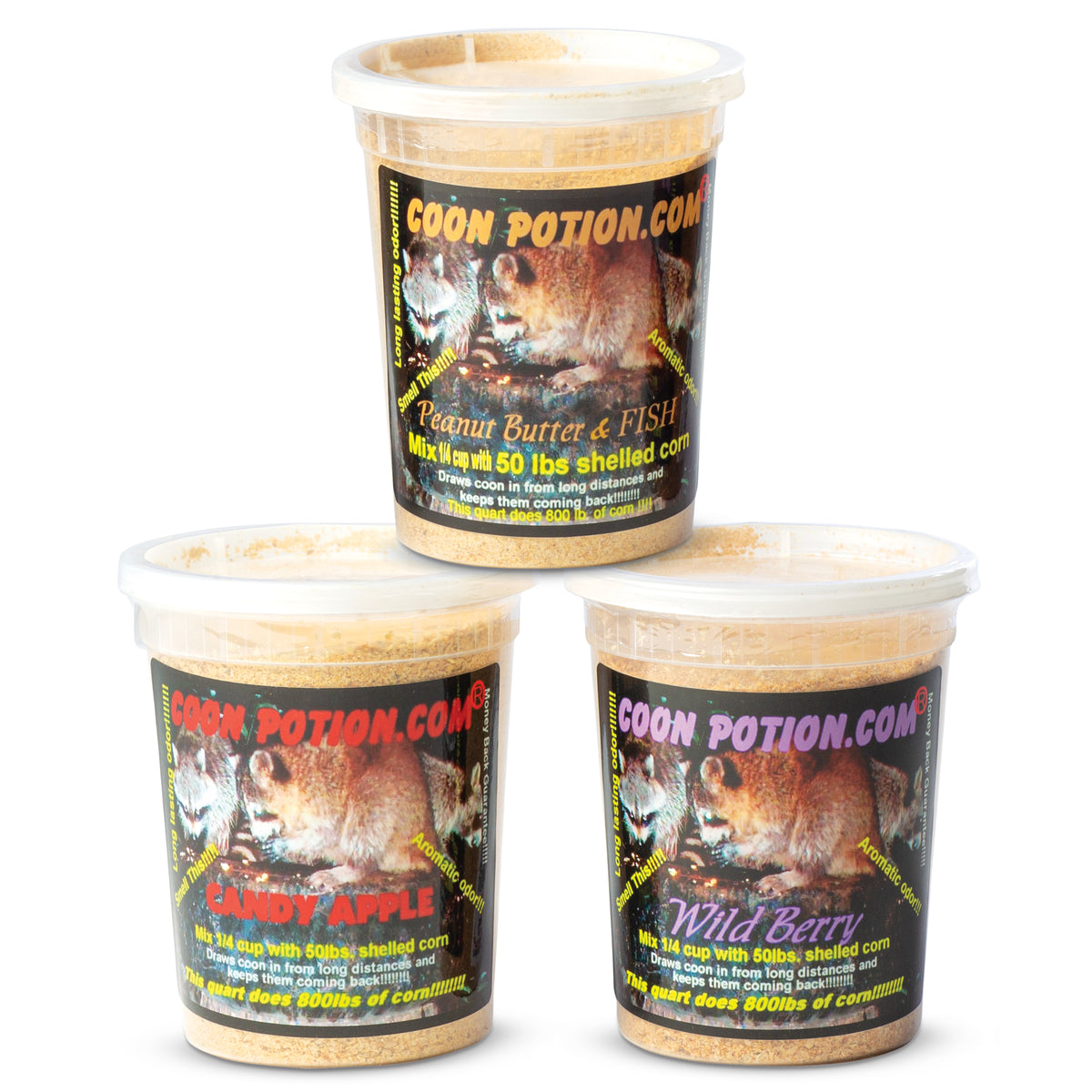  Raccoon Bait - Concentrated Candy Coon Mixture Raccoon Bait  (Wild Persimmon & Honey) : Sports & Outdoors