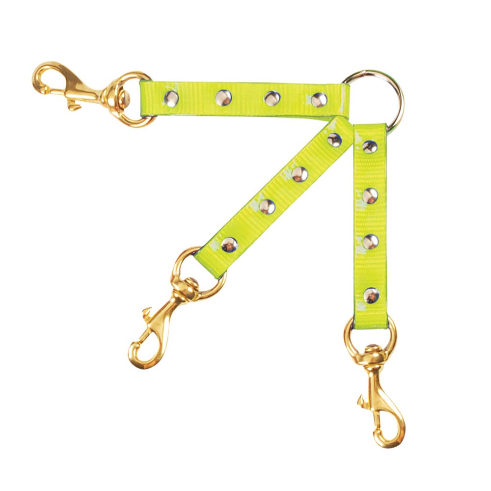 Nite Lite Day-Glo Three Dog Lead Couplers - Huntsmart